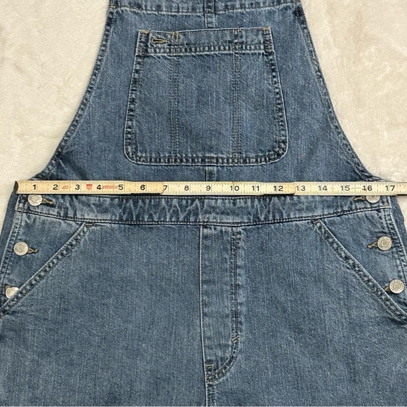 Gap Denim Overalls Short Cut Shorts Cotton Cowgirl Western Garden Women Medium - Picture 6 of 7
